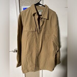 L.L. Bean Men's Tan Button Down Shirt Sz XL